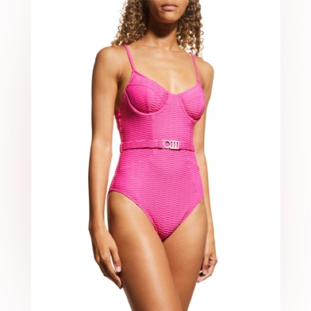 Women’s SOLID & STRIPED The Spencer One Piece Swimsuit Strawberry- Sz Small